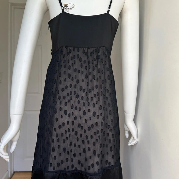 NWTEsprit  Women Black Silk Mini Cocktail Dress Size US 6 - Picture 4 of 12